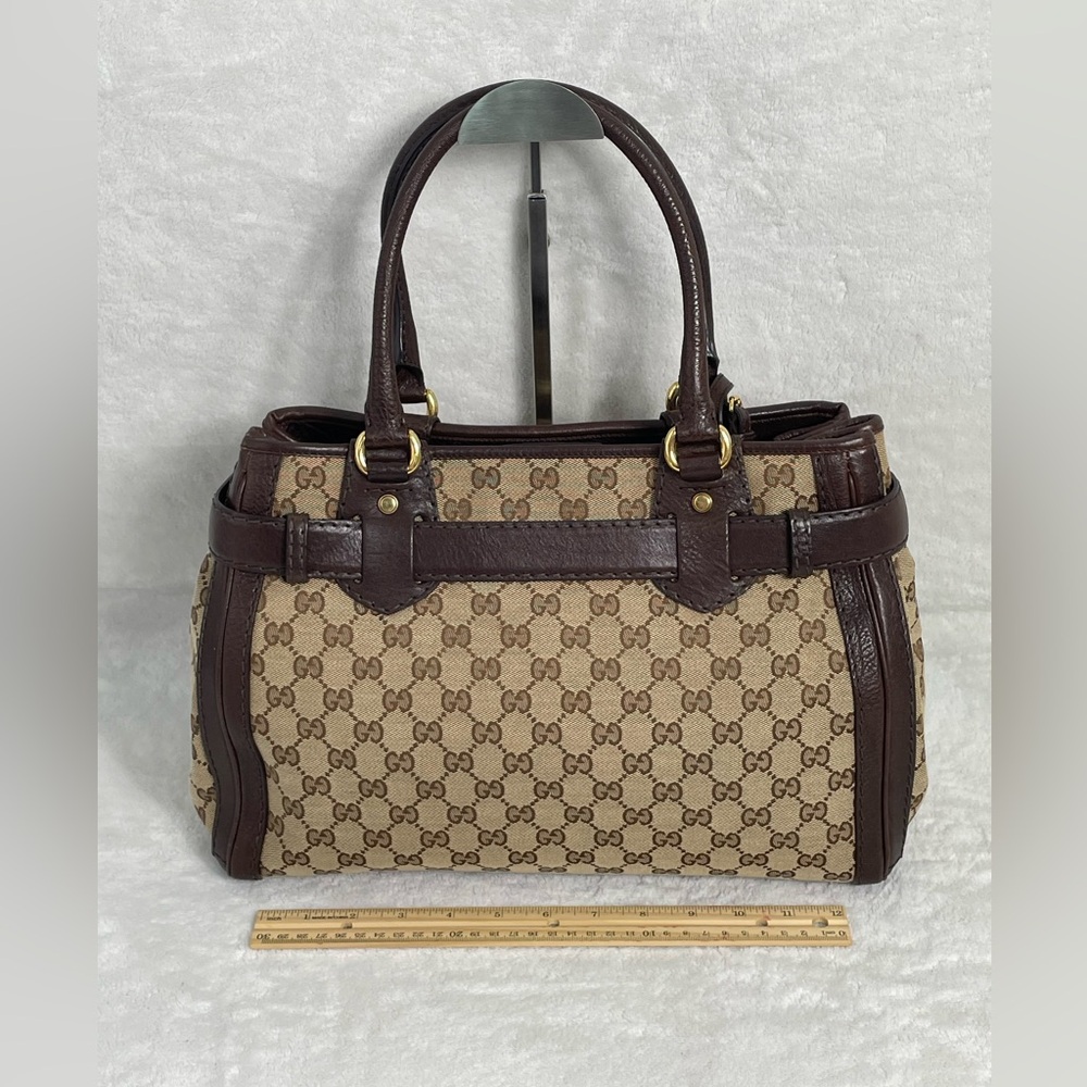 Gucci Brown Canvas GG Running Tote - Picture 2 of 15